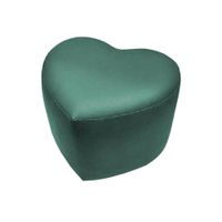Puff Corazón Lou Tapizado - Aqua