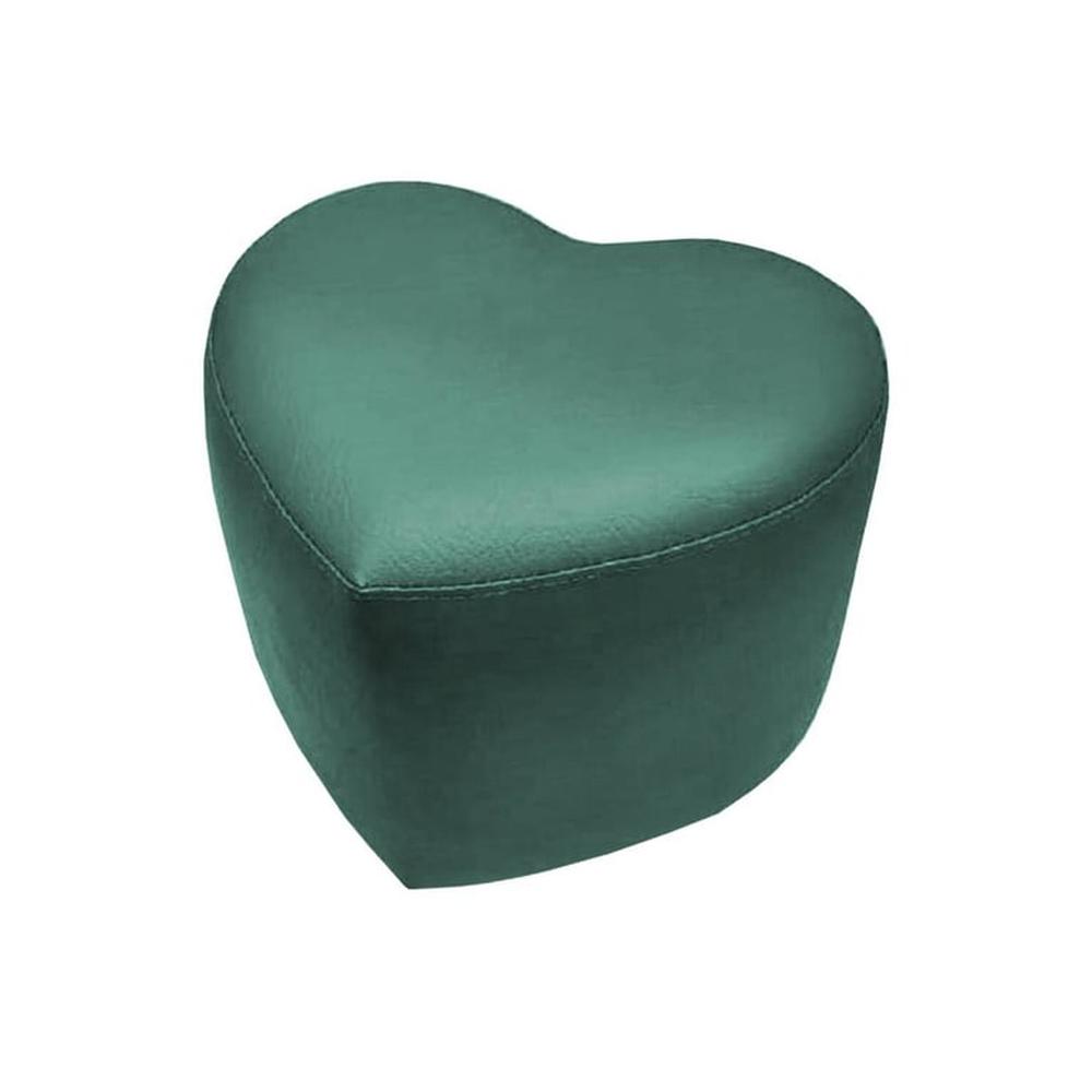 Puff Corazón Lou Tapizado - Aqua