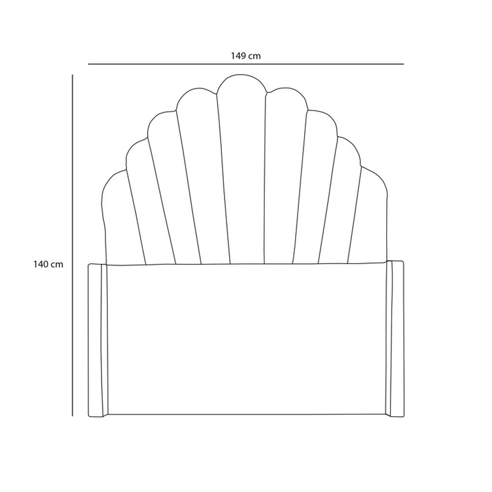 Cabecera Emperatriz Abanico 2 Plz - Cobalto