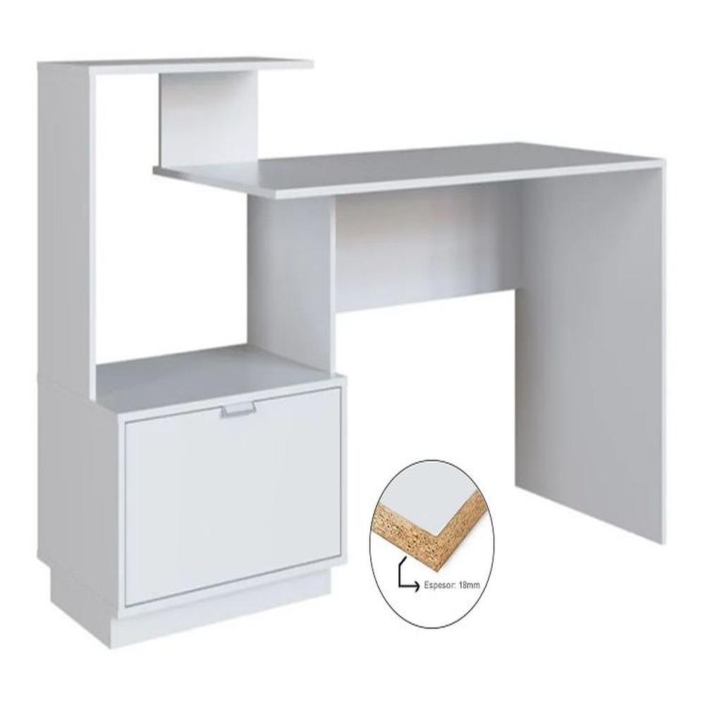 Escritorio con Estante Nanu - Blanco