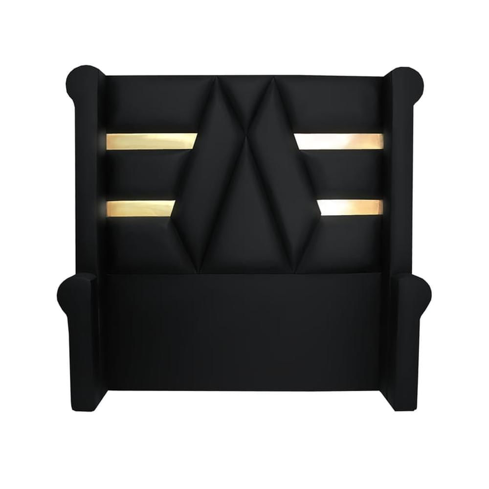 Cabecera Signature Ourense con Tela espejo 1.5 Plz - Negro