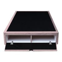 Base De Cama Bregenz 1.5 Plz - Rosado