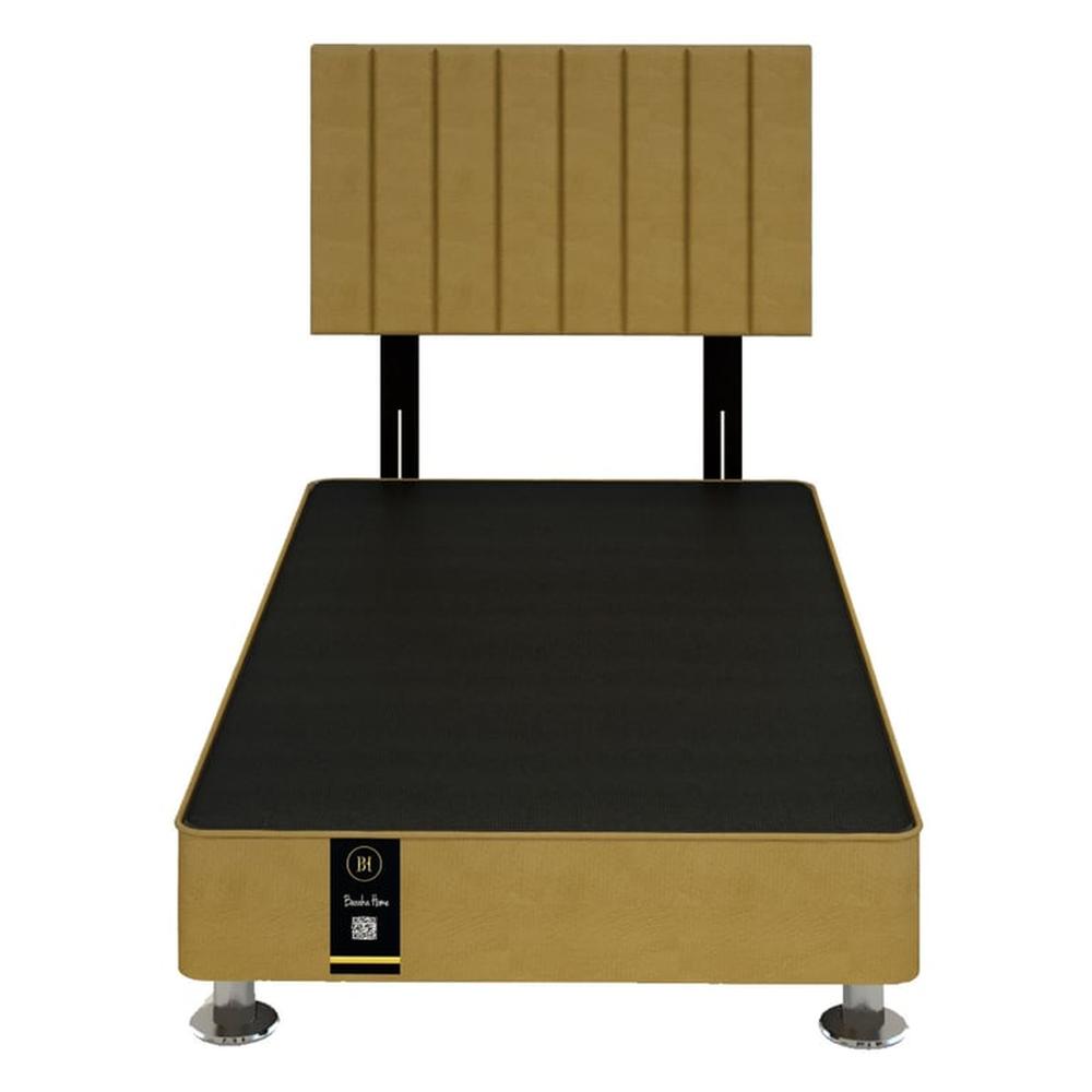 Dormitorio Linz + Cabecera Neuss Pata Desmontable 1.5 Plz-Beige Oscuro