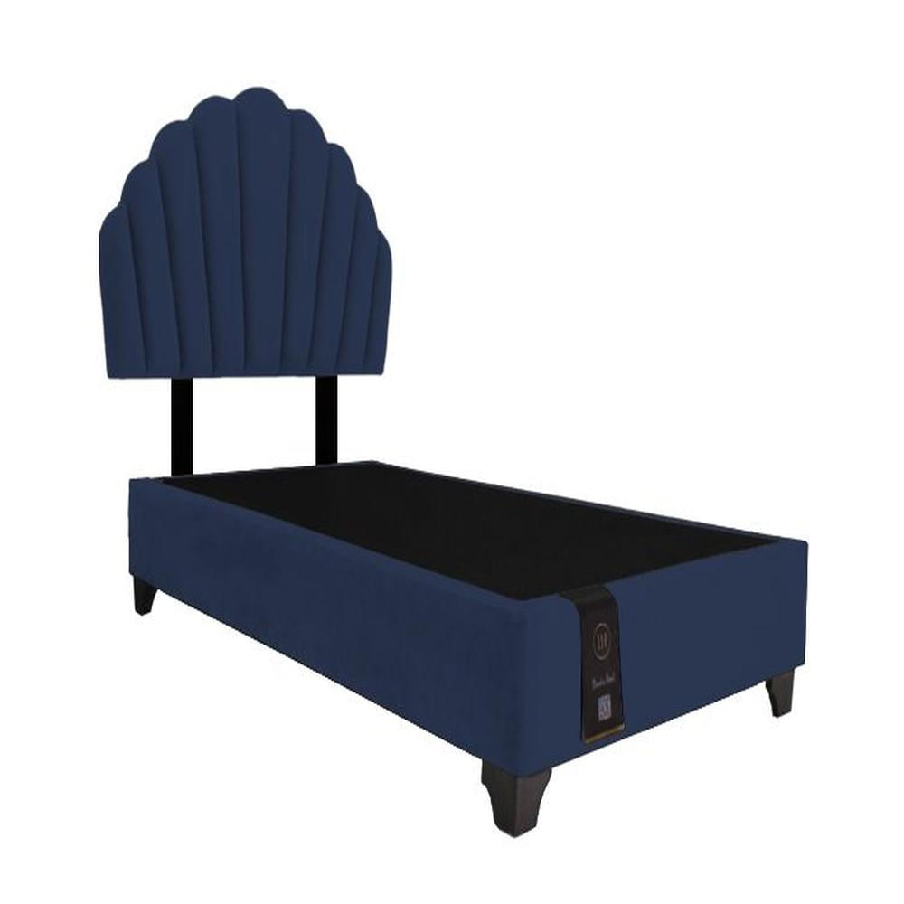 Dormitorio Afrodita + Cabecera patas ajustables 2 plz - Azul marino