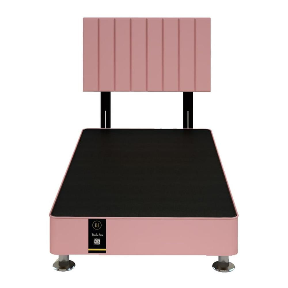 Dormitorio Linz + Cabecera Neuss Pata Desmontable 1.5 Plz - Rosado