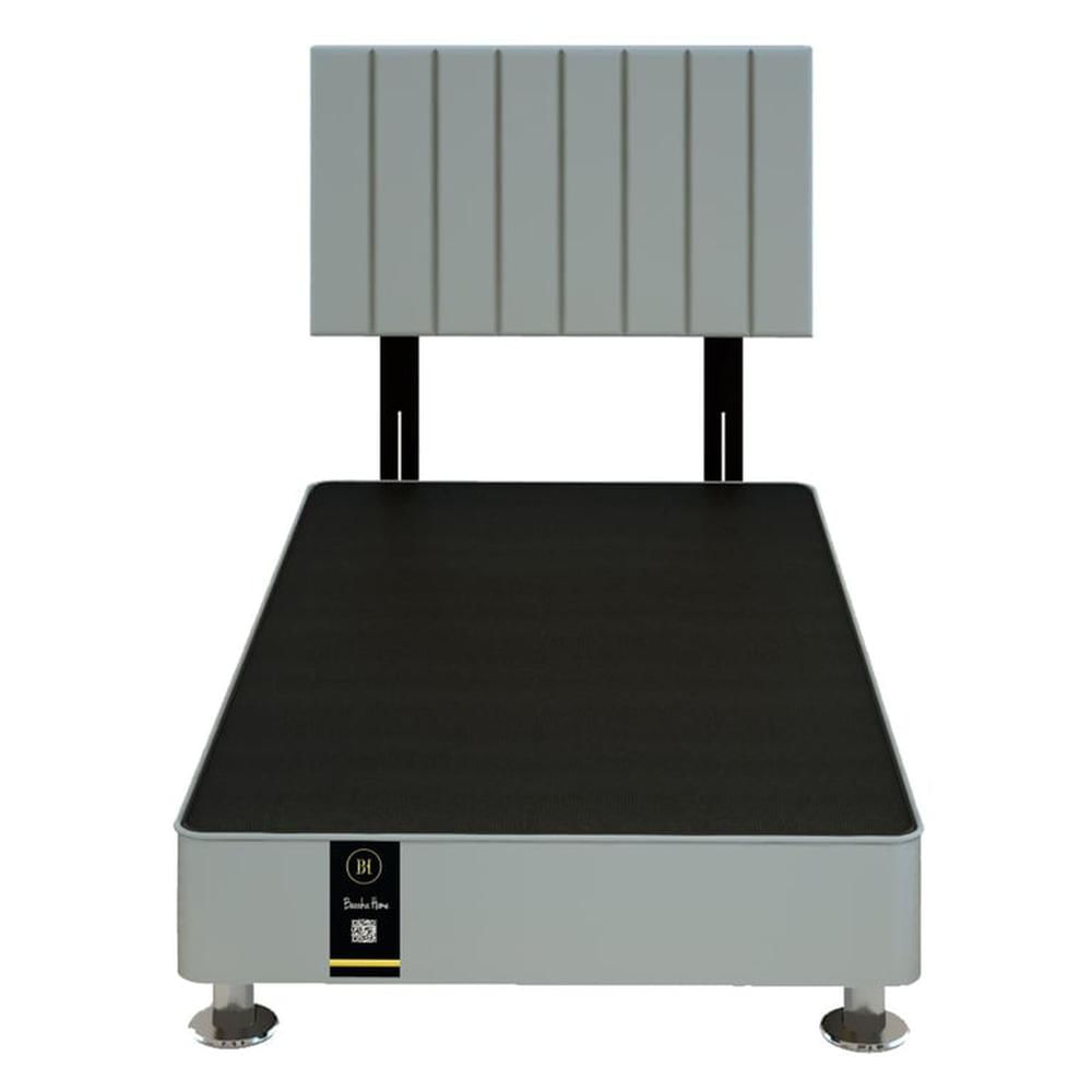 Dormitorio Linz + Cabecera Neuss Pata Desmontable 1.5 Plz - Gris Claro