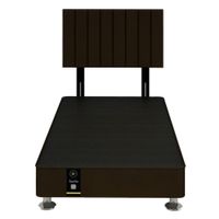 Dormitorio Linz + Cabecera Neuss Pata Desmontable 1.5 Plz-Chocolate Oscuro