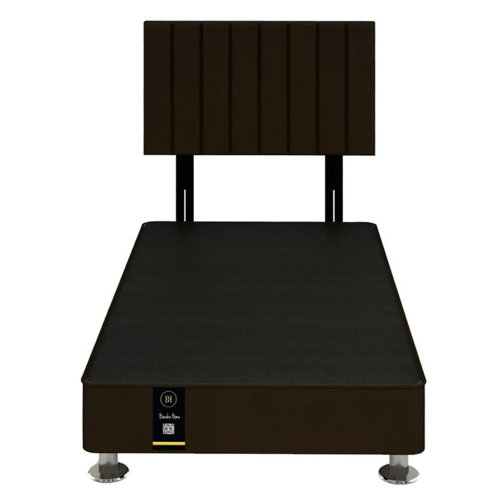 Dormitorio Linz + Cabecera Neuss Pata Desmontable 1.5 Plz-Chocolate Oscuro