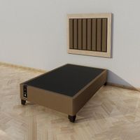 Dormitorio Segovia + Cabecera Aerea 1.5 plz - Chocolate Oscuro y Damasco