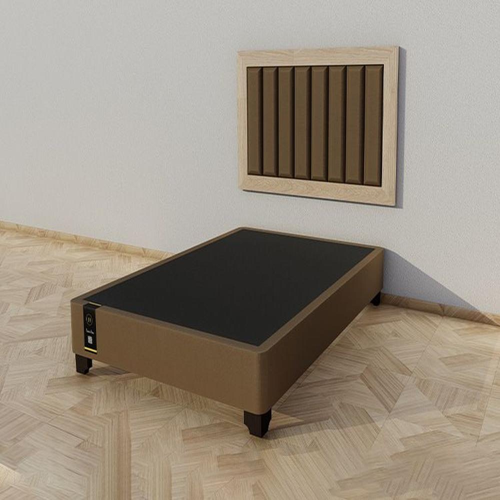 Dormitorio Segovia + Cabecera Aerea 1.5 plz - Chocolate Oscuro y Damasco