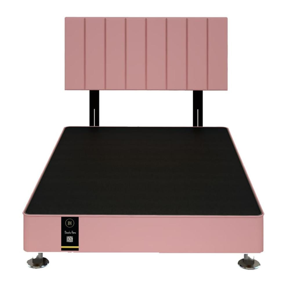 Dormitorio Linz 1.53 x 2.03 + Cabecera Neuss Pata Desmontable Queen-Rosado