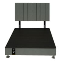 Dormitorio Linz 1.53 x 2.03 + Cabecera Neuss Pata Desmontable - Gris Oscuro