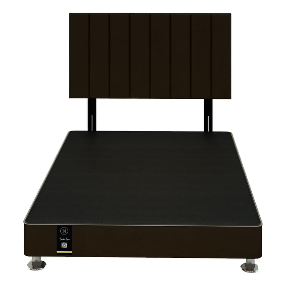 Dormitorio Linz 1.53 x 2.03 + Cabecera Neuss Pata Desmontable Queen - Chocolate Oscuro