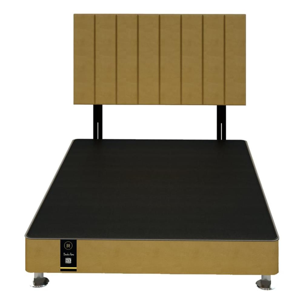 Dormitorio Linz 1.53 x 2.03 + Cabecera Neuss Pata Desmontable Queen - Beige Oscuro