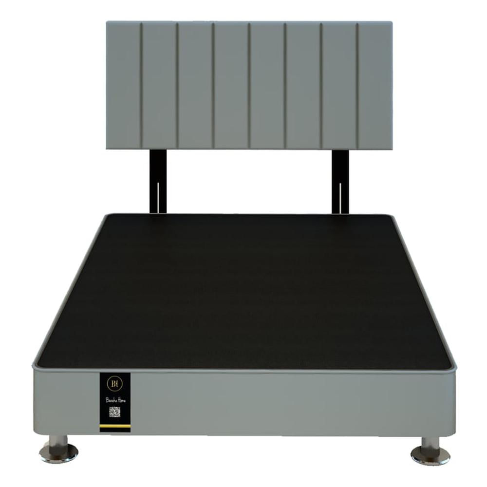 Dormitorio Linz + Cabecera Neuss Pata Desmontable 2 Plz - Gris Claro