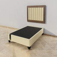 Dormitorio Segovia + Cabecera Aerea 2 plz - Beige Oscuro y Catania