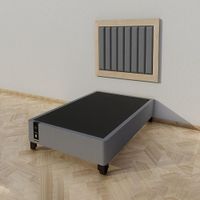 Dormitorio Segovia + Cabecera Aerea 2 plz - Gris Oscuro y Damasco