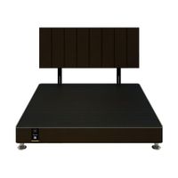 Dormitorio Linz 1.98 x 2.03 + Cabecera Neuss Pata Desmontable King - Chocolate Oscuro