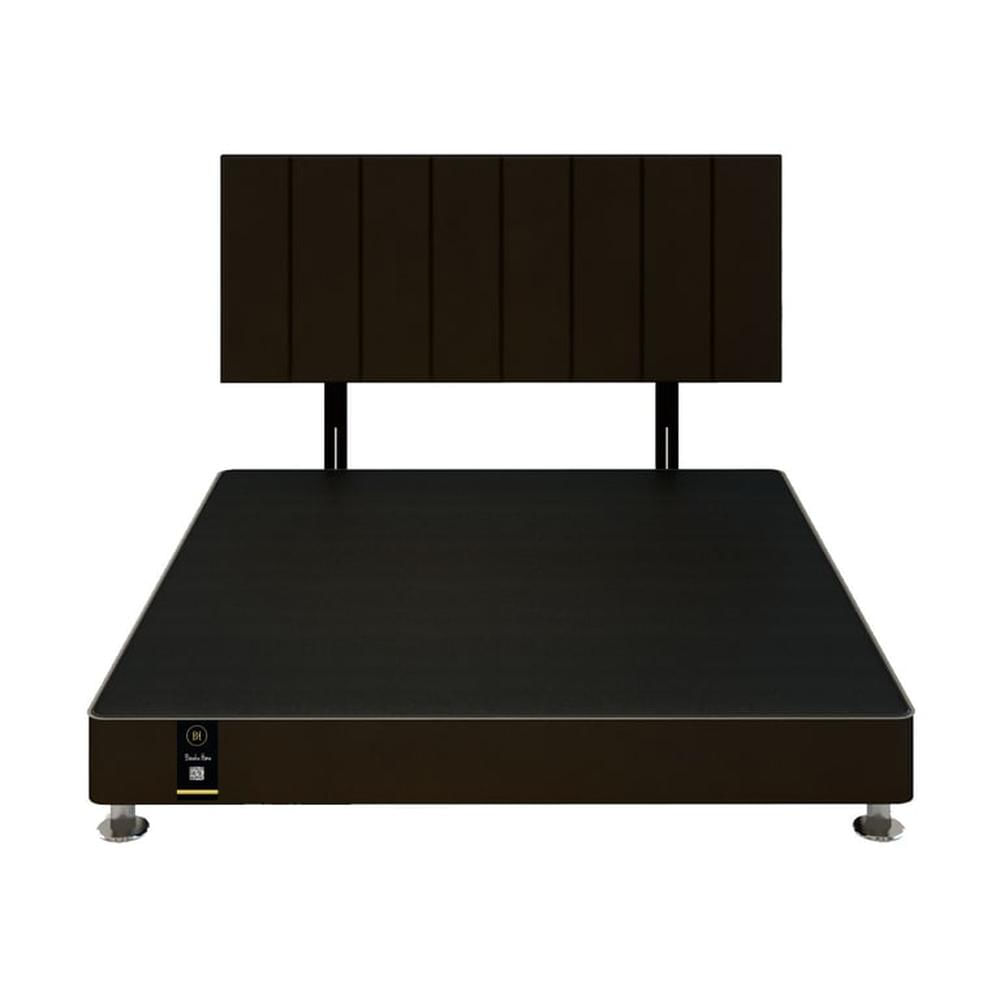 Dormitorio Linz 1.98 x 2.03 + Cabecera Neuss Pata Desmontable King - Chocolate Oscuro