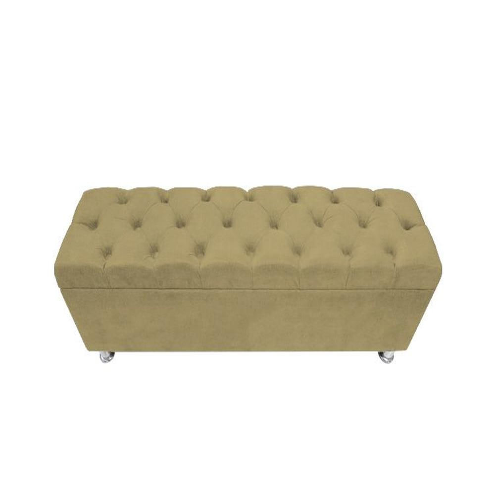 Baúl Capitoneado Bunn King - Beige Oscuro