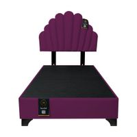 Dormitorio Afrodita + Cabecera patas ajustables 1.5 plz - Púrpura