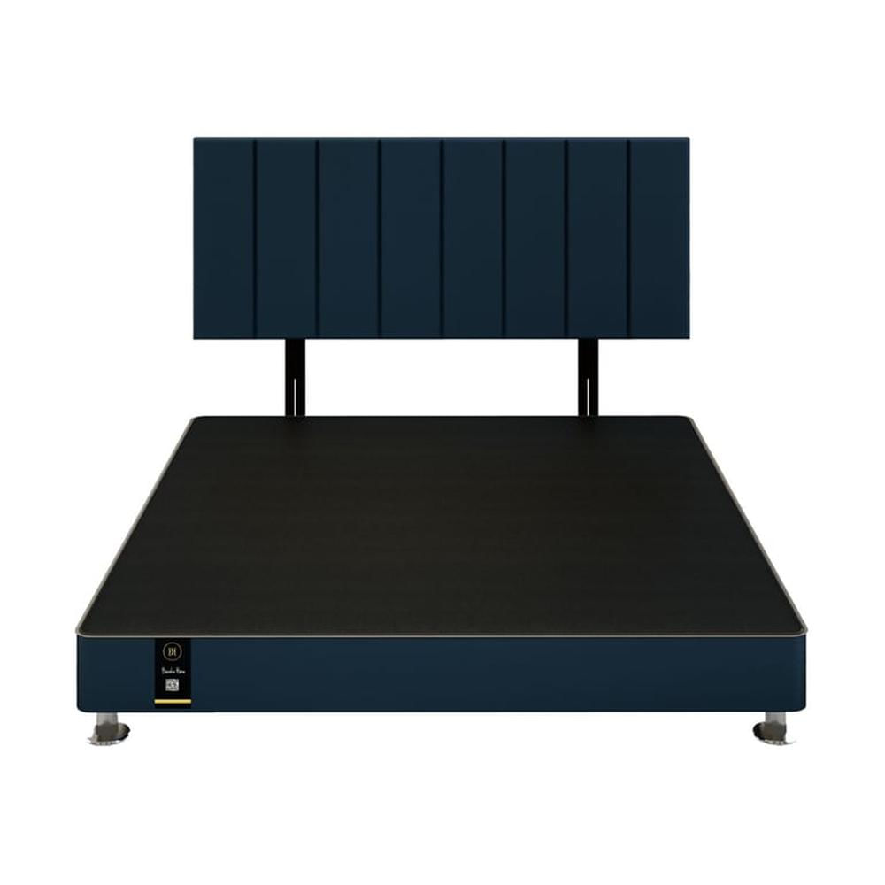 Dormitorio Linz 1.98 x 2.03 + Cabecera Neuss Pata Desmontable King - Azul Marino