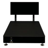 Dormitorio Linz + Cabecera Neuss Pata Desmontable 2 Plz - Negro
