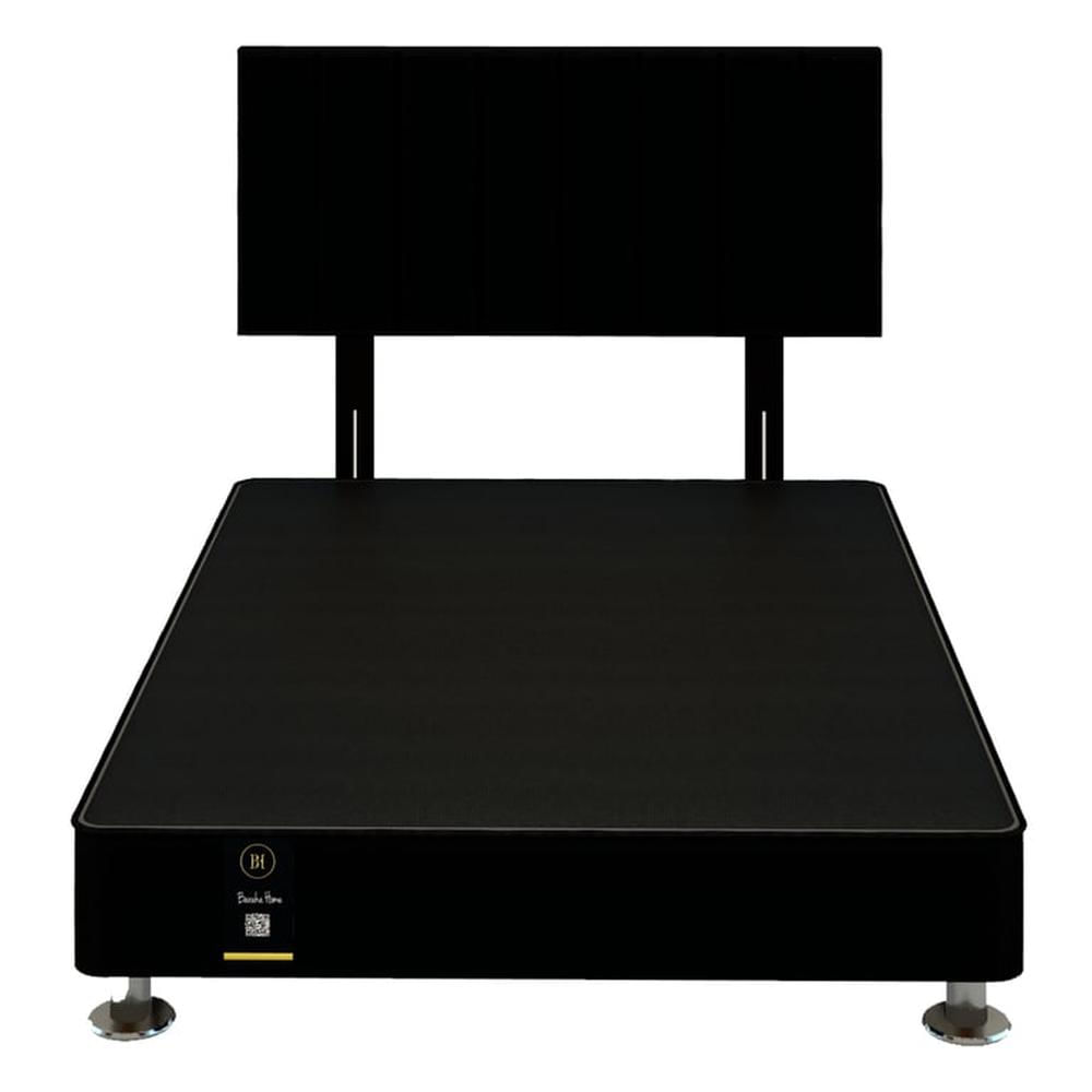 Dormitorio Linz + Cabecera Neuss Pata Desmontable 2 Plz - Negro