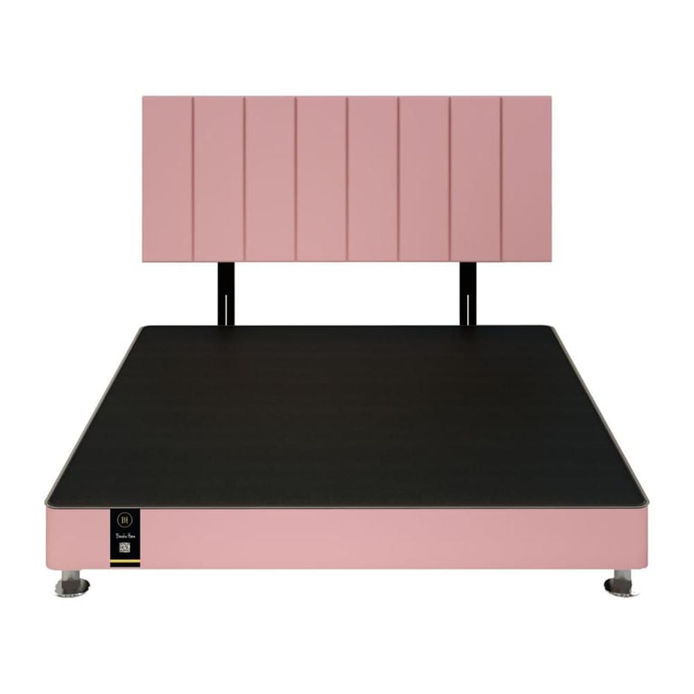 Dormitorio Linz 1.98 x 2.03 + Cabecera Neuss Pata Desmontable King - Rosado