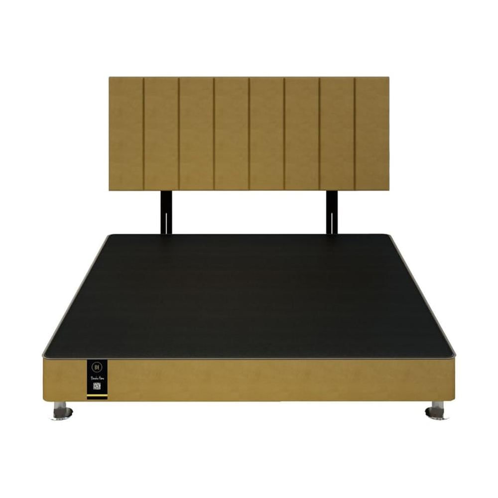 Dormitorio Linz 1.98 x 2.03 + Cabecera Neuss Pata Desmontable King - Beige Oscuro