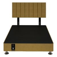 Dormitorio Linz + Cabecera Neuss Pata Desmontable 2 Plz- Beige Oscuro