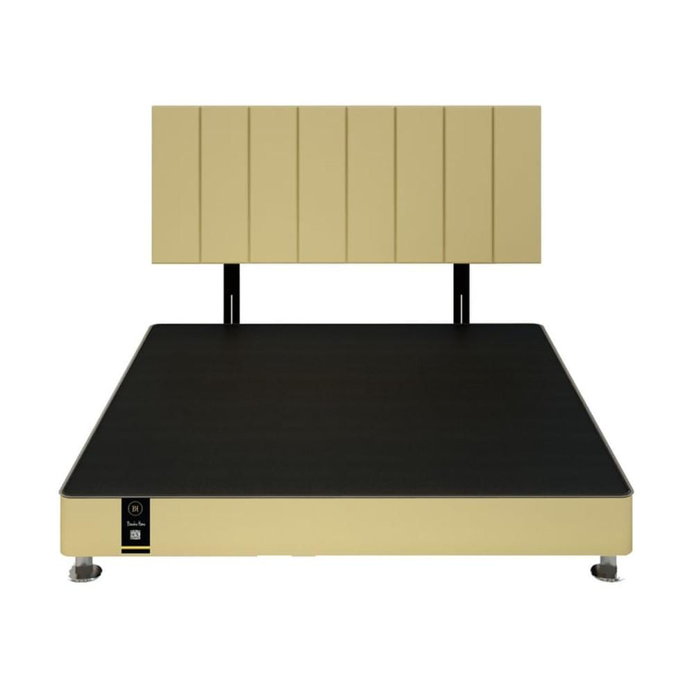 Dormitorio Linz 1.98 x 2.03 + Cabecera Neuss Pata Desmontable King - Beige Claro