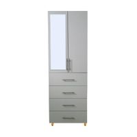Ropero Triesen 1 cuerpo + 2 puertas + 4 cajones - Blanco