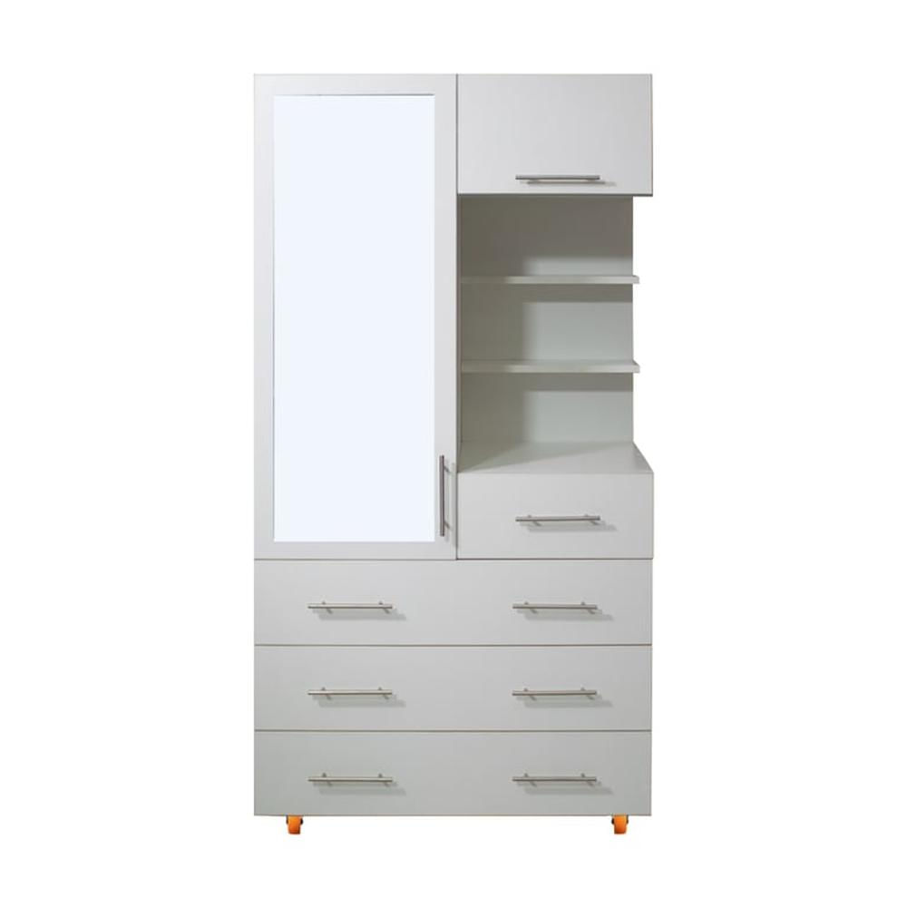 Ropero Vaduz 1 Cuerpo + 8 cajones + 1 cajón secreto - Blanco