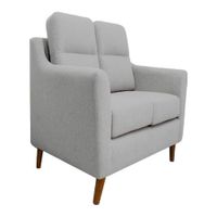 Sofa 2 Cuerpos Florina - Gris Claro