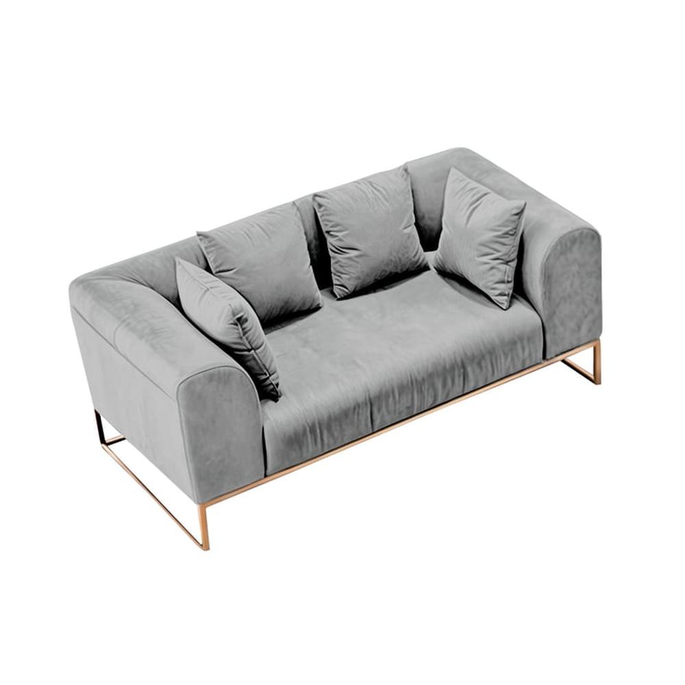 Sofá Luxury Dolneni 2 Cuerpos - Gris claro