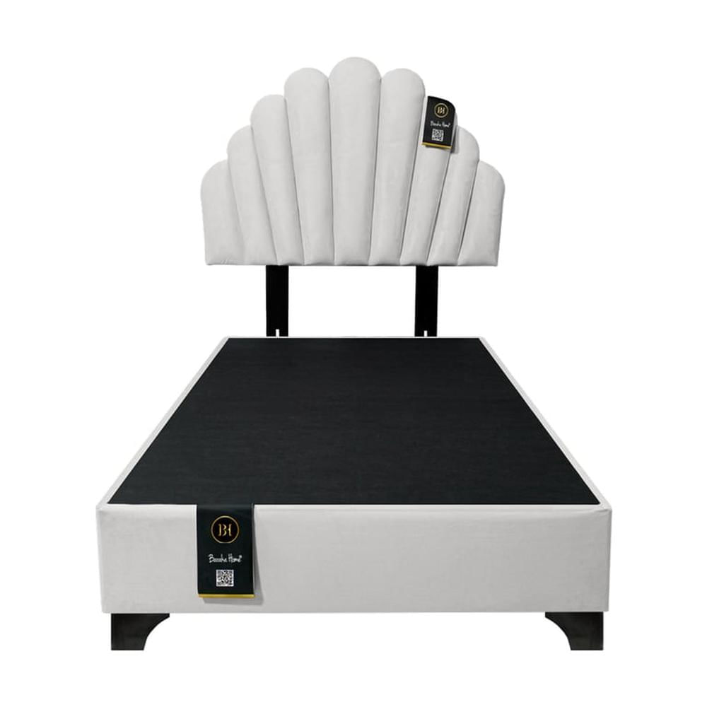 Dormitorio Afrodita + Cabecera patas ajustables 1.5 plz - Ivory