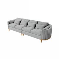 Sofá Luxury Serris 4 Cuerpos 2 Piezas - Gris claro