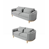 Juego de sala 3 2 Luxury Serris - Gris claro