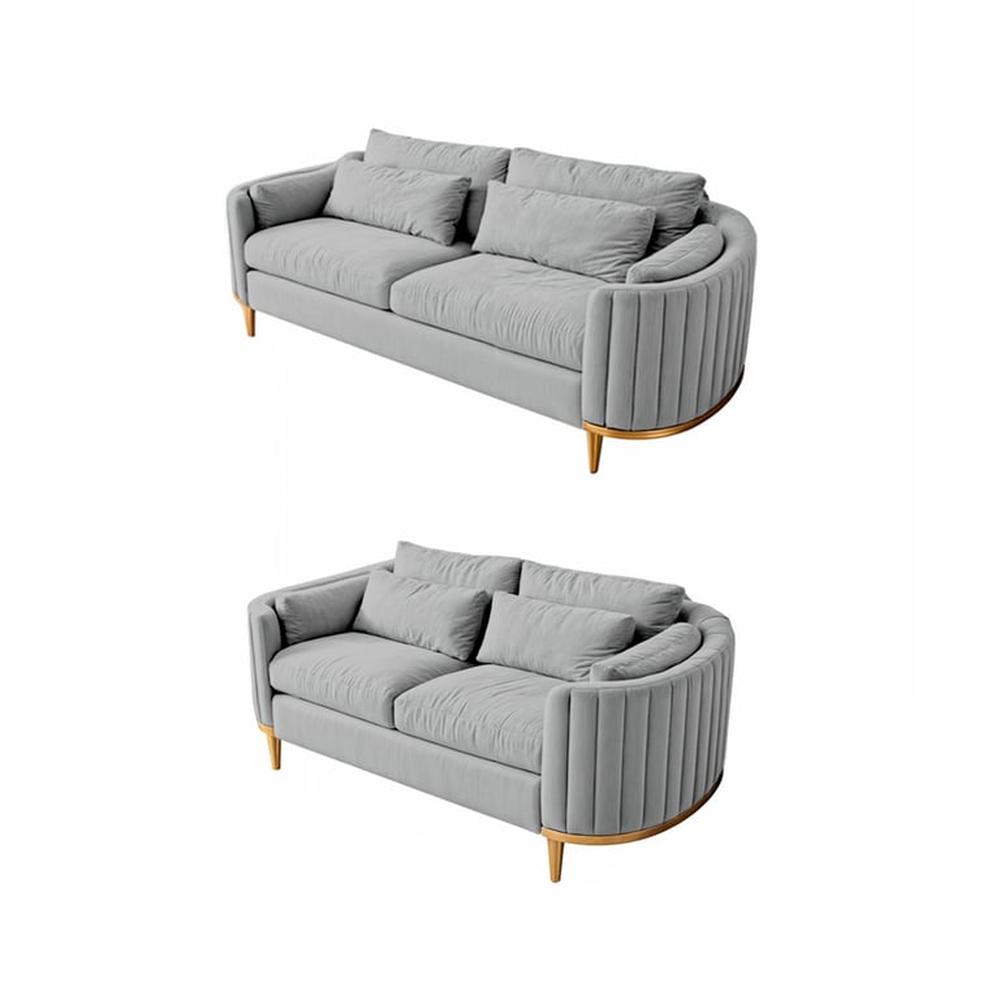 Juego de sala 3 2 Luxury Serris - Gris claro