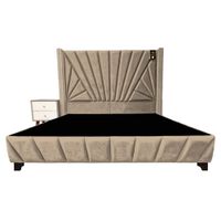 Dormitorio Lienz 1.5 Plz + Cabecera + 1 Velador - Beige Claro