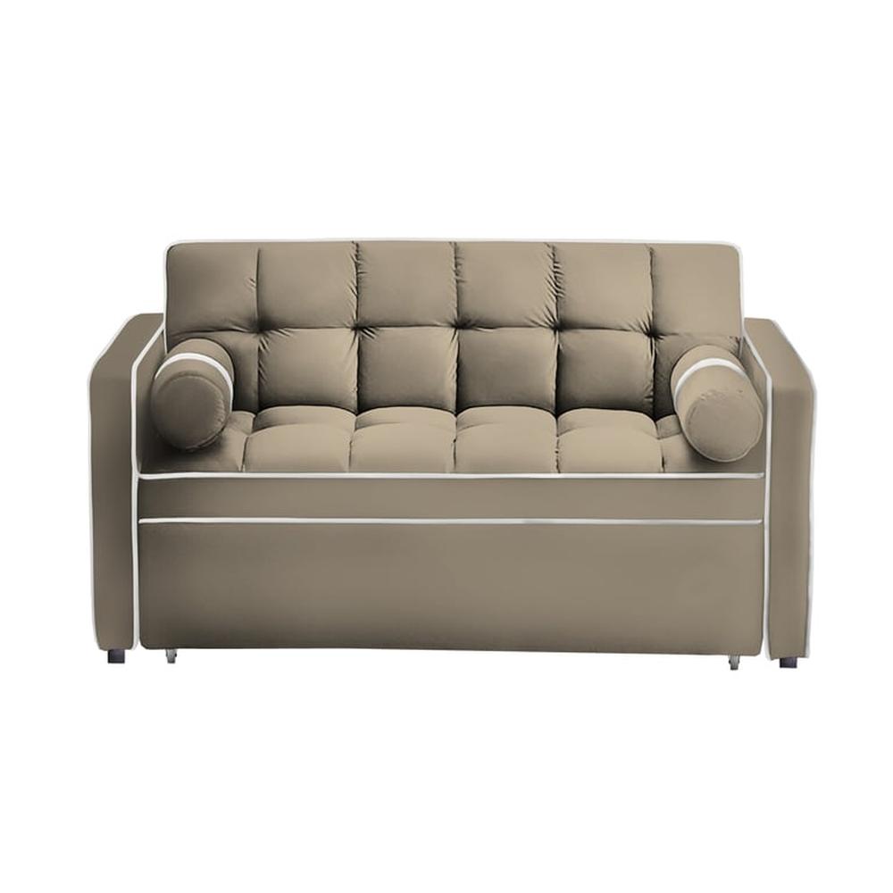 Sofá Cama Valandovo con Almohadas 1.5 Plz - Beige Claro