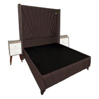 Dormitorio Lienz 2 Plz + Cabecera + 2 Veladores - Chocolate
