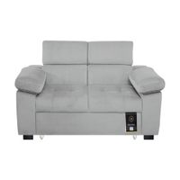 Sofá Cama Baltimore 1.5 Plz - Gris Claro