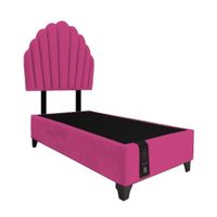 Dormitorio Afrodita + Cabecera patas ajustables 1.5 plz - Fucsia
