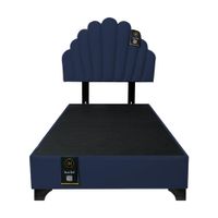 Dormitorio Afrodita + Cabecera patas ajustables 1.5 plz - Azul marino