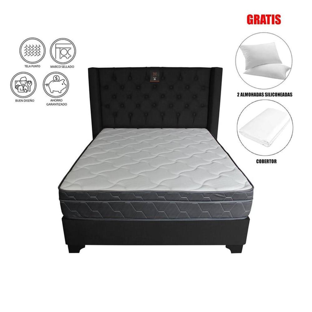 Dormitorio Dubai 2 plz + 2 Almohadas - Negro