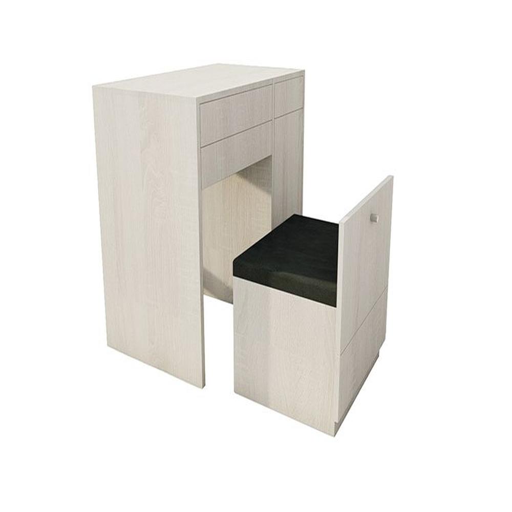 Tocador Joyero Espejo Hov Puerta Lateral Puff - Polar