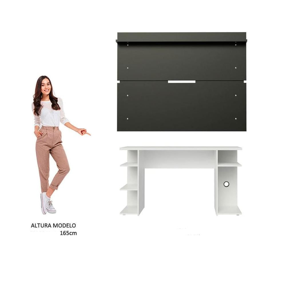 Escritorio Gamer con Wall Panel Butor - Blanco