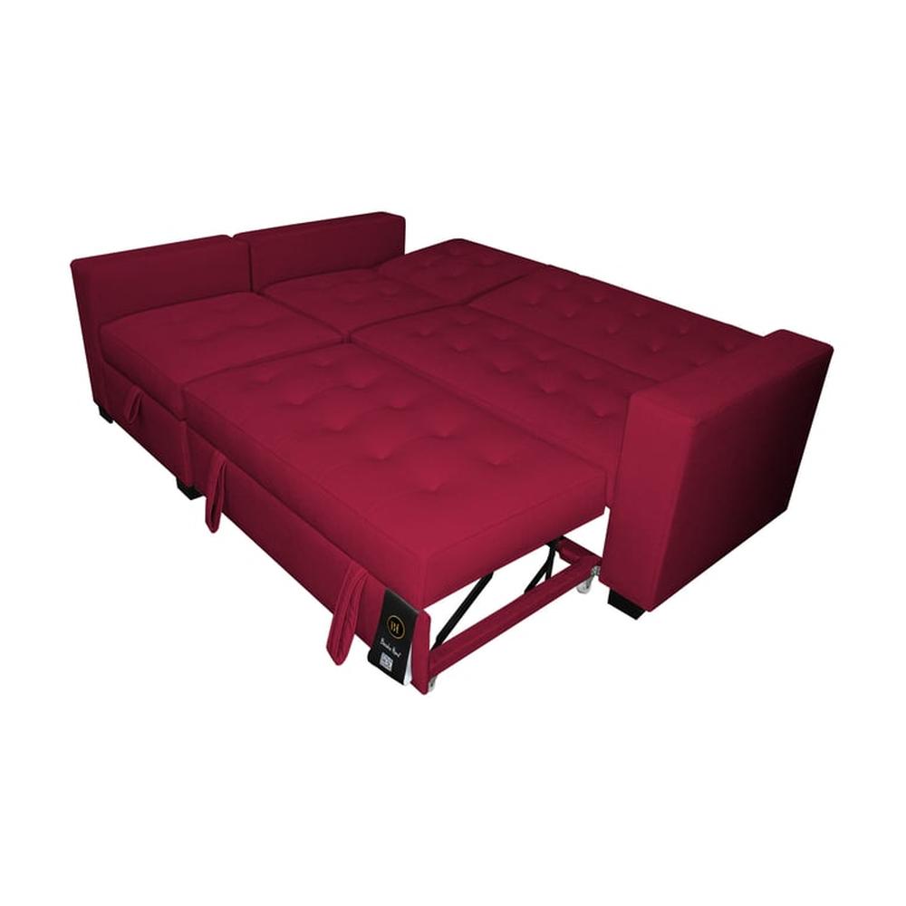 Sofá Cama Multifuncional Kavala 3 Cuerpos - Rojo
